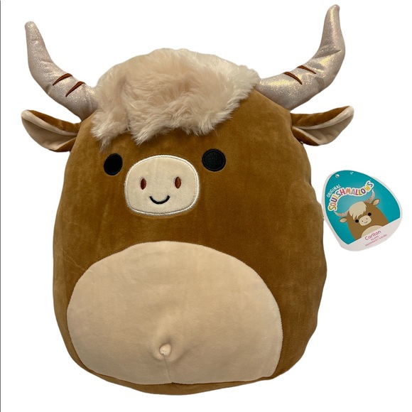 CARLTON 12” HIGHLAND COW LONGHORN FURRY NWT CB EXCLUSIVE SQUISHMALLOW RARE HTF - Picture 4 of 5